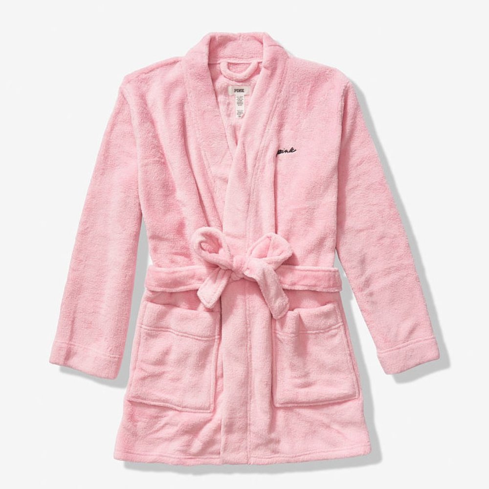 Victoria's Secret PINK Cozy Robe Chalk Rose Pink